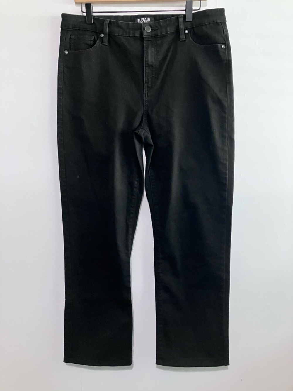 Buffalo Alyssa High Rise Straight Leg Black Jeans Size 12